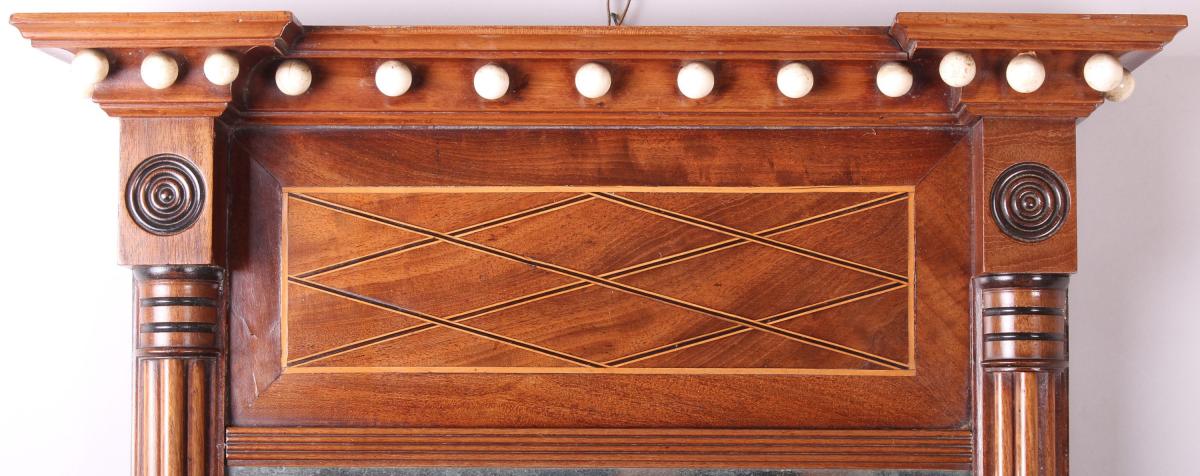 George IV period mahogany small pier glass