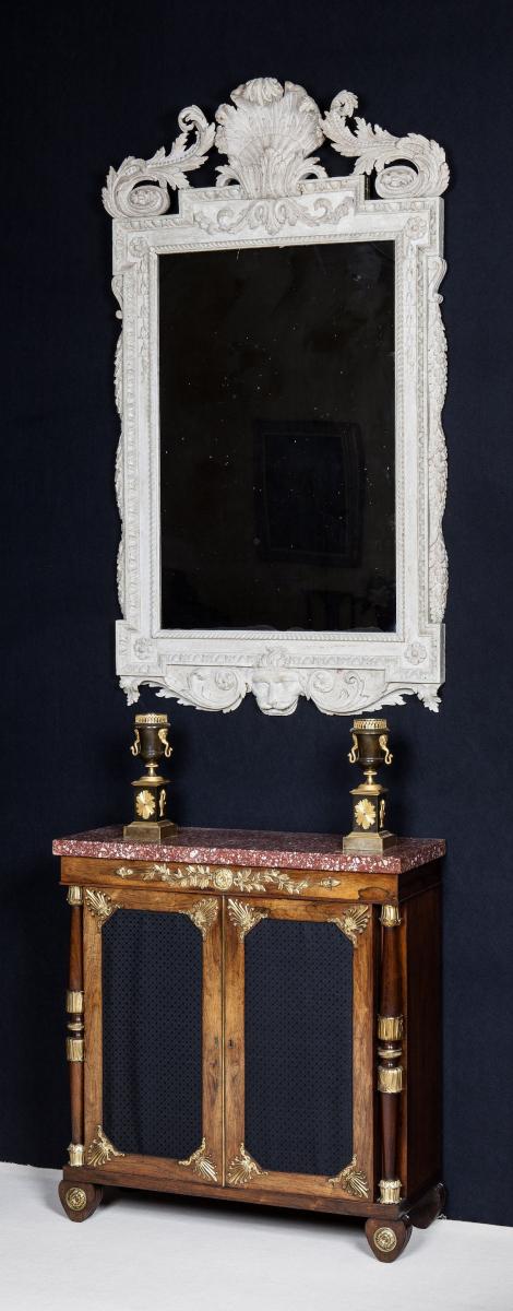 Rare William Kent Period (1684-1748) White Painted Mirror William Kent England, circa 1740