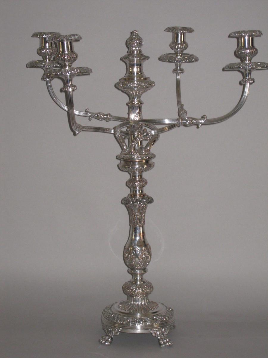 old sheffield plate silver candelabra