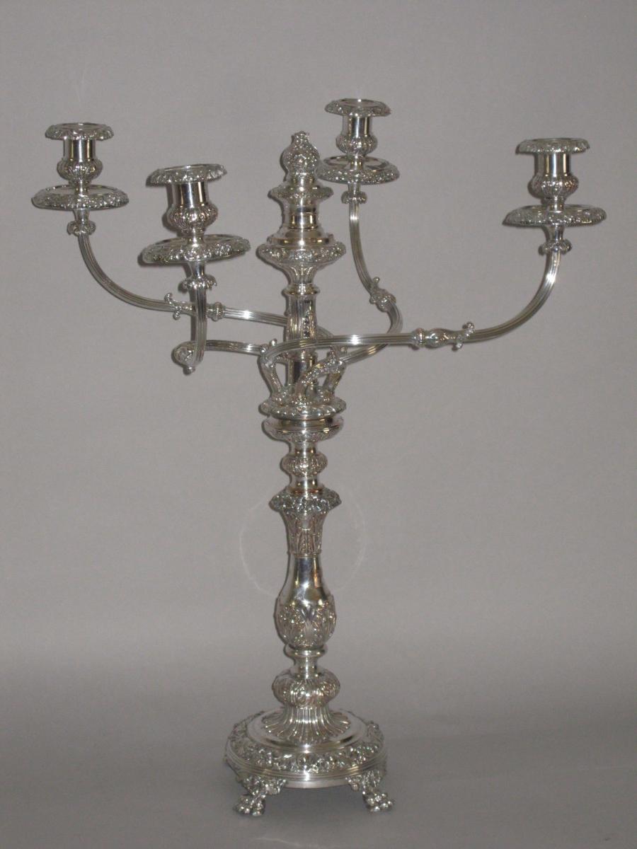 old sheffield plate silver candelabra