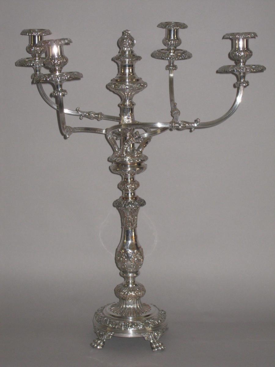 old sheffield plate silver candelabra