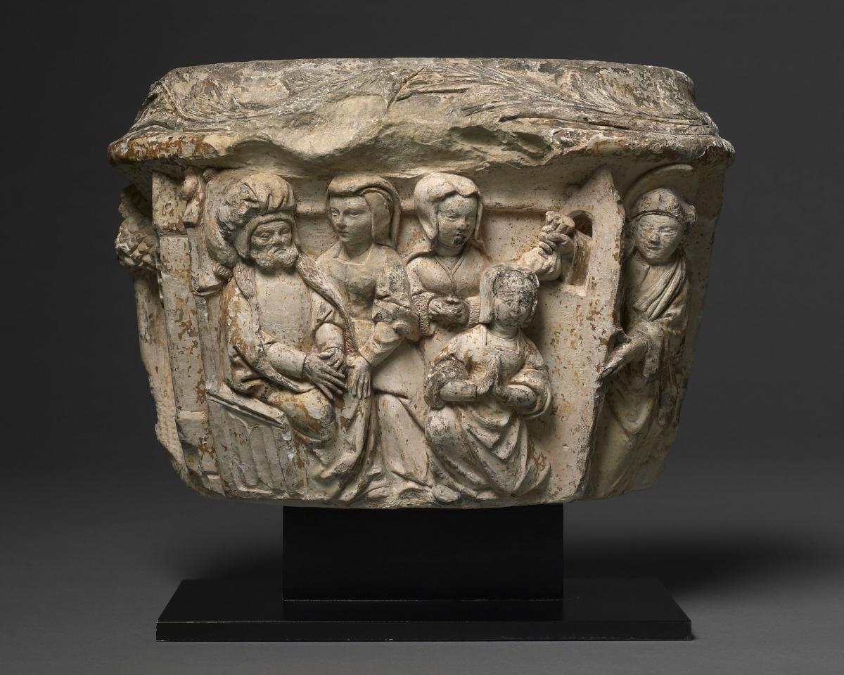 Capital, Saint Nicholas and the Dowry for the Three Virgins, Flemish, Brabant, c. 1510