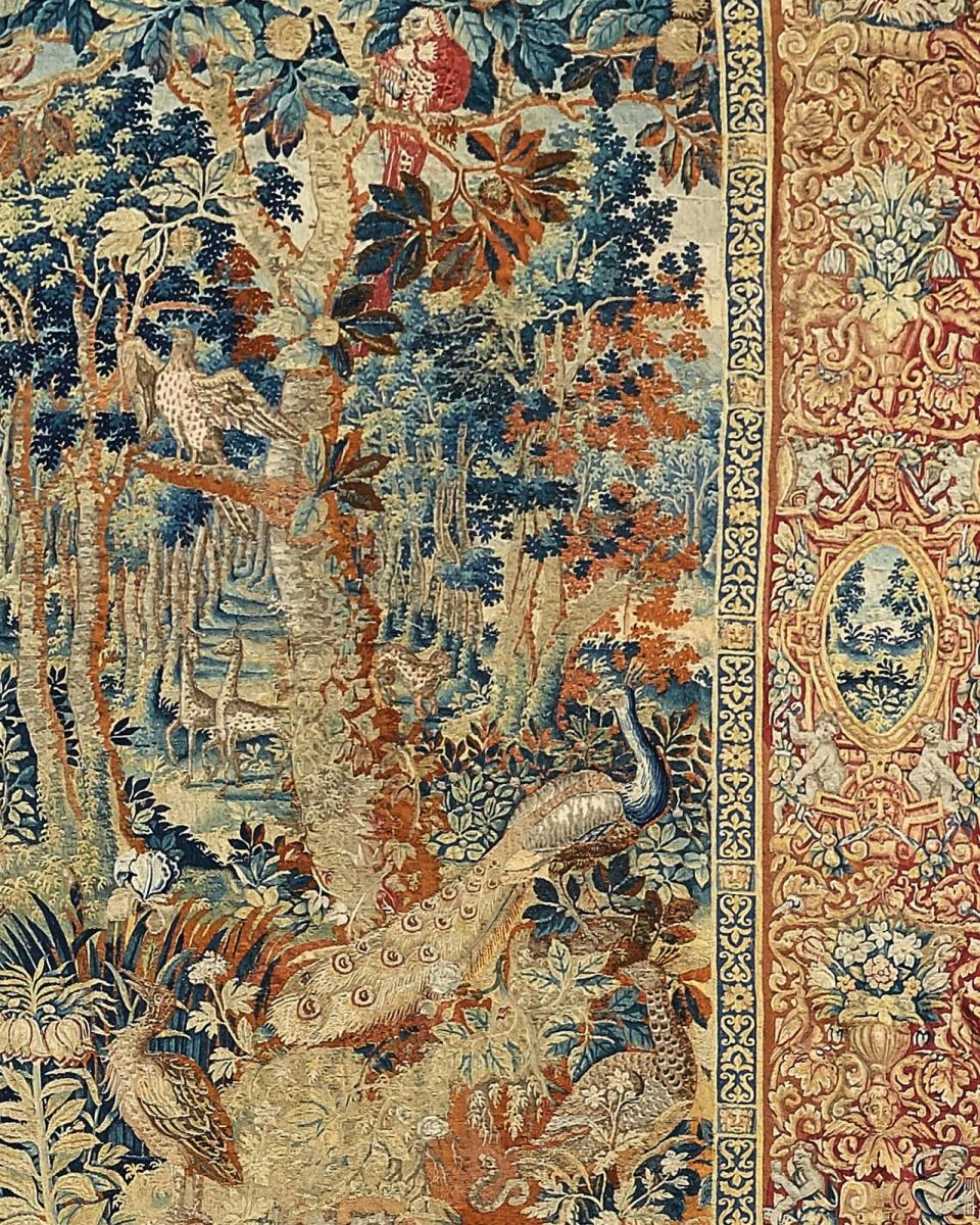 A ‘Pugnae Ferarum’ Tapestry, wool and silk, Flemish, probably Enghien, second half 16th century