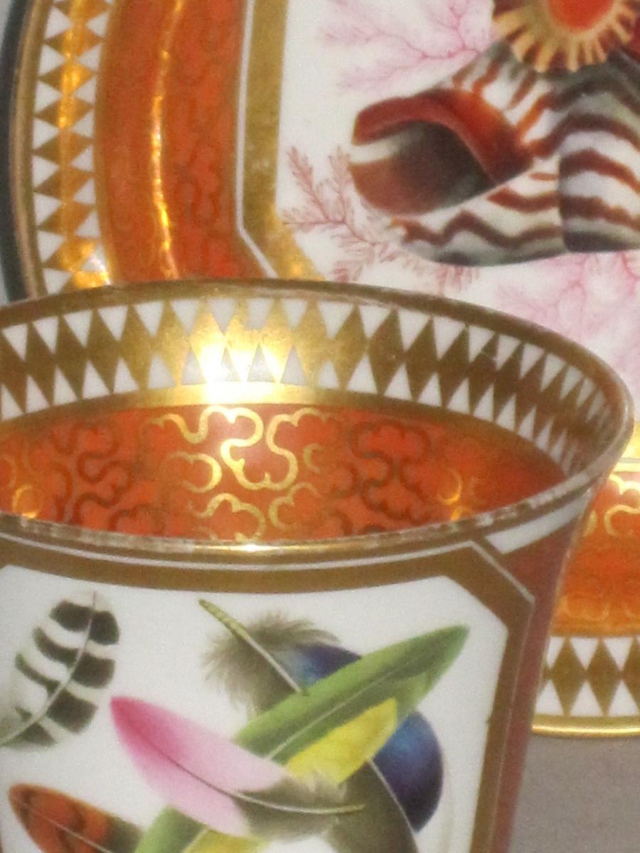 Chamberlains Worcester Cabinet Cup & Saucer. Circa 1810