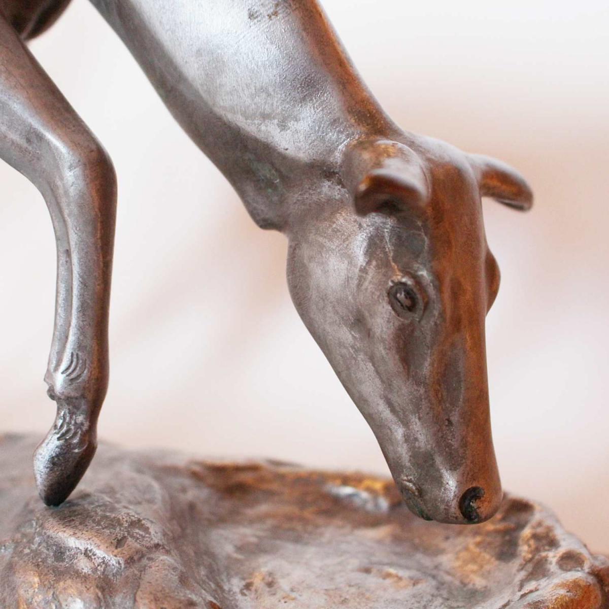 Art Deco Bronze Deer