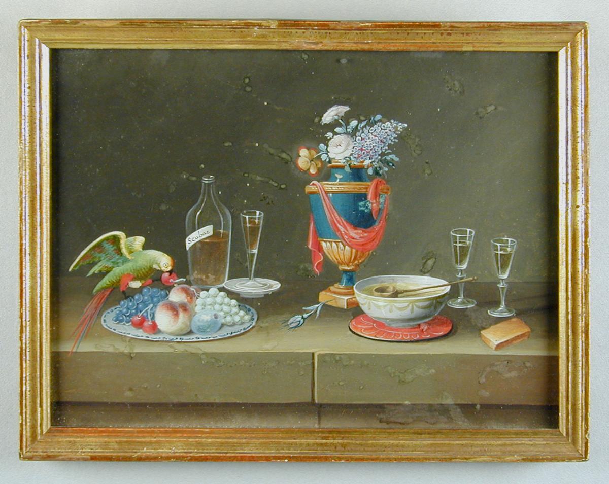 Set of four early 19th century gouache pictures probably by Paul Lelong, c.1820