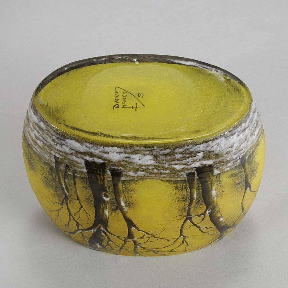 Art Nouveau Cameo Glass Vase "Winter Pillow" by Daum Frères
