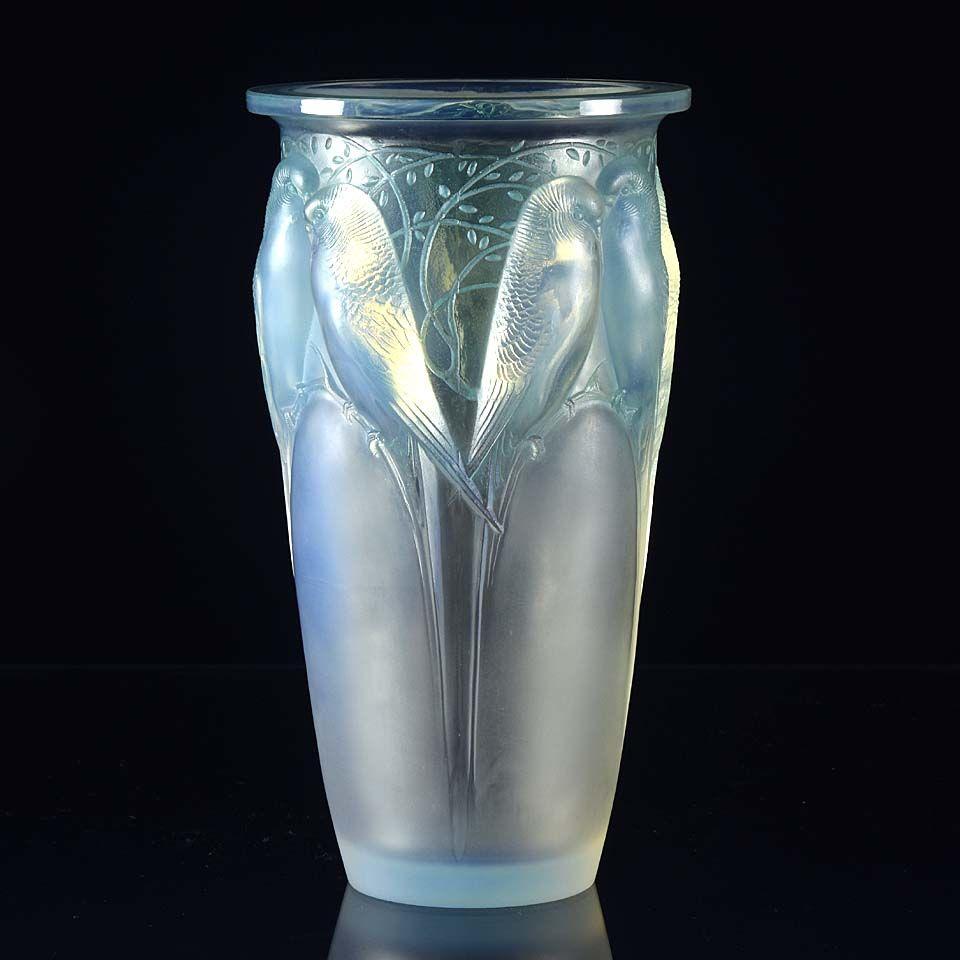 Art Deco Opalescent Glass “Ceylan” Vase by René Lalique