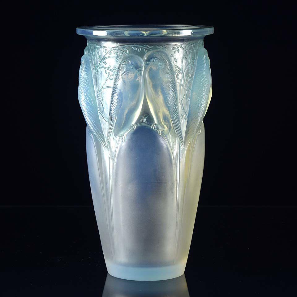 Art Deco Opalescent Glass “Ceylan” Vase by René Lalique