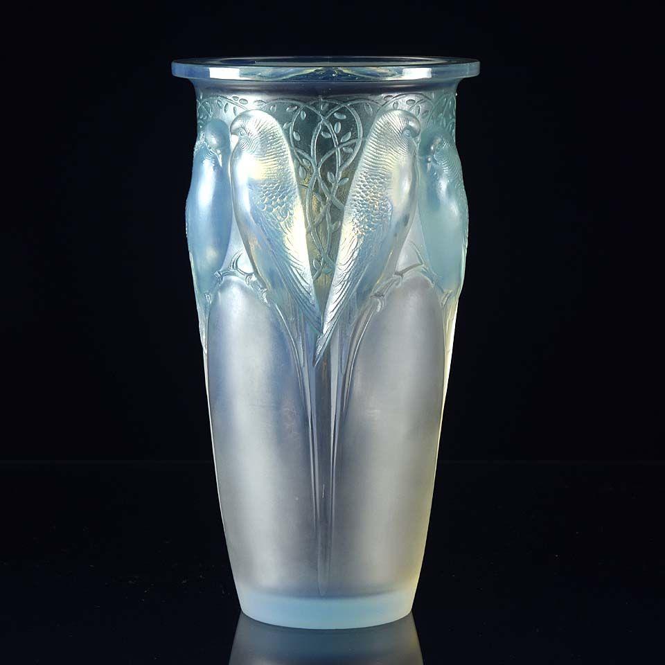 Art Deco Opalescent Glass “Ceylan” Vase by René Lalique