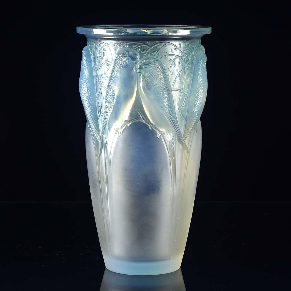 Art Deco Opalescent Glass “Ceylan” Vase by René Lalique