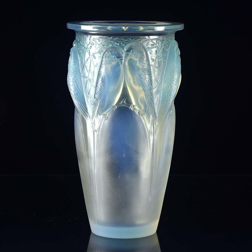 Art Deco Opalescent Glass “Ceylan” Vase by René Lalique