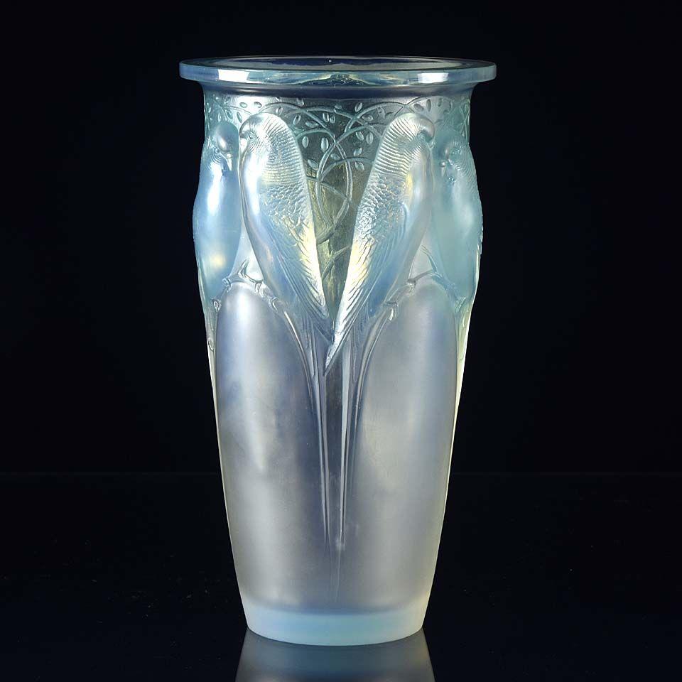 Art Deco Opalescent Glass “Ceylan” Vase by René Lalique