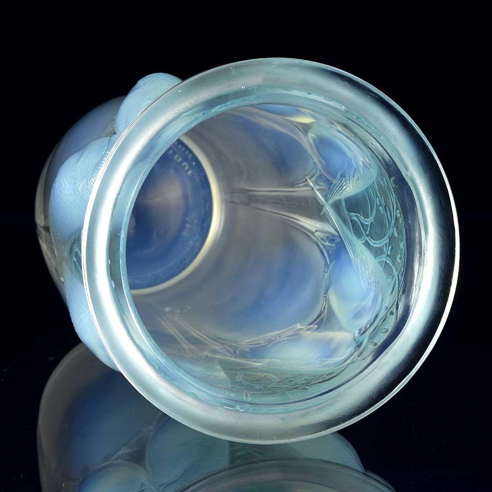 Art Deco Opalescent Glass “Ceylan” Vase by René Lalique