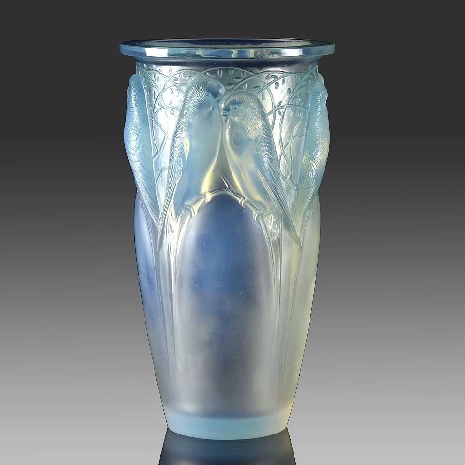 Art Deco Opalescent Glass “Ceylan” Vase by René Lalique