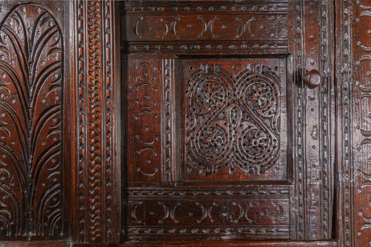 A Rare Charles I Dated Hanging Food Cupboard