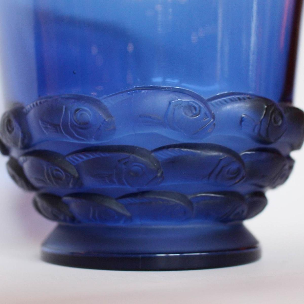 Rene Lalique Blue Monaco Vase