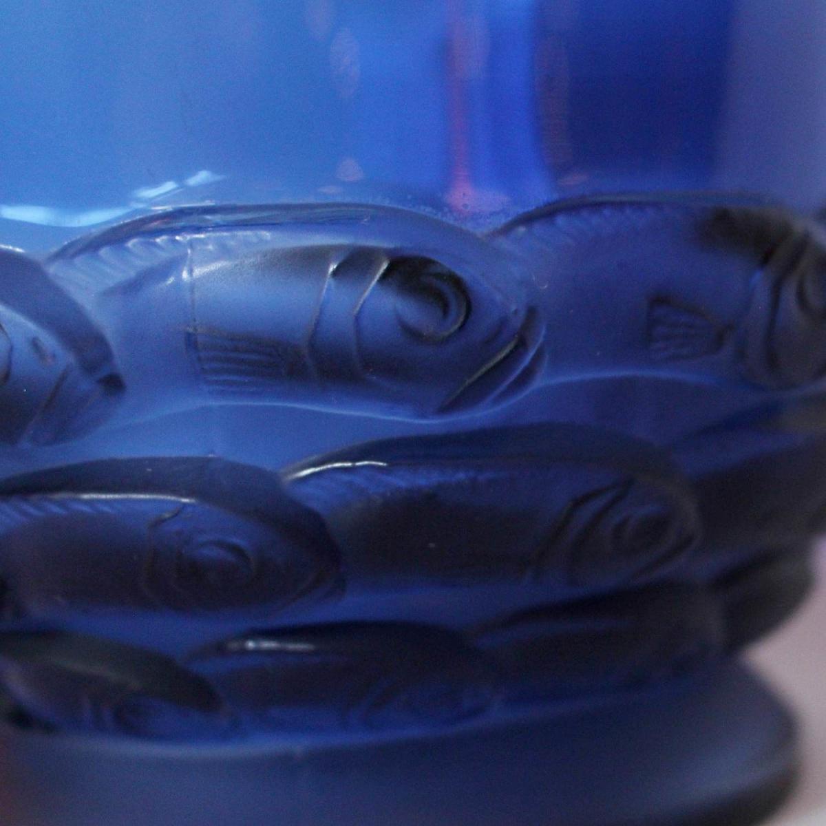Rene Lalique Blue Monaco Vase