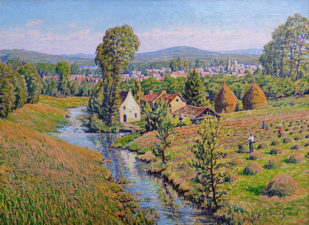 Village en Rhénanie by Gustave Cariot (1872 – 1950)