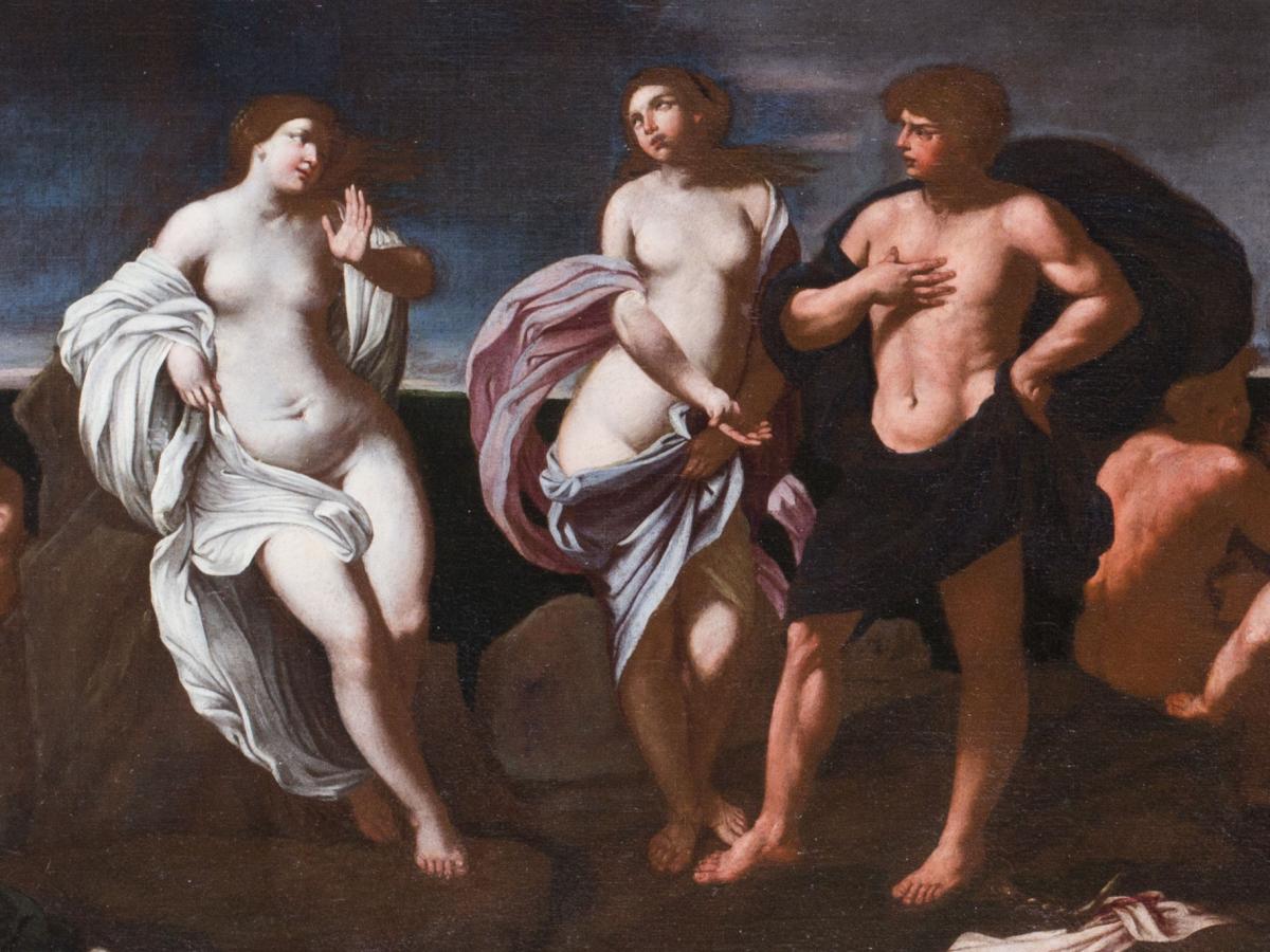 Bacchus and Ariadne on the Island of Naxos, by Giovanni Francesco Romanelli, 1642