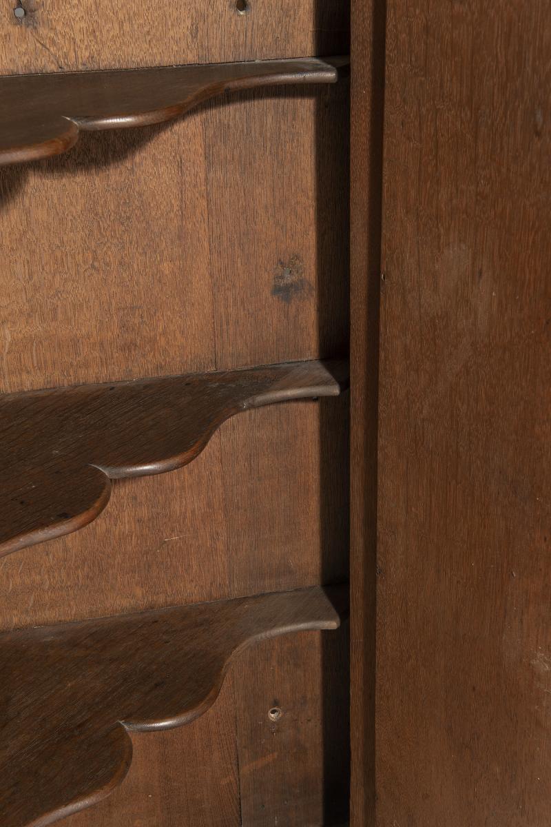 Rare Early 18th Century George II Mahogany Inlaid Hanging Corner Cupboard English Circa 1745