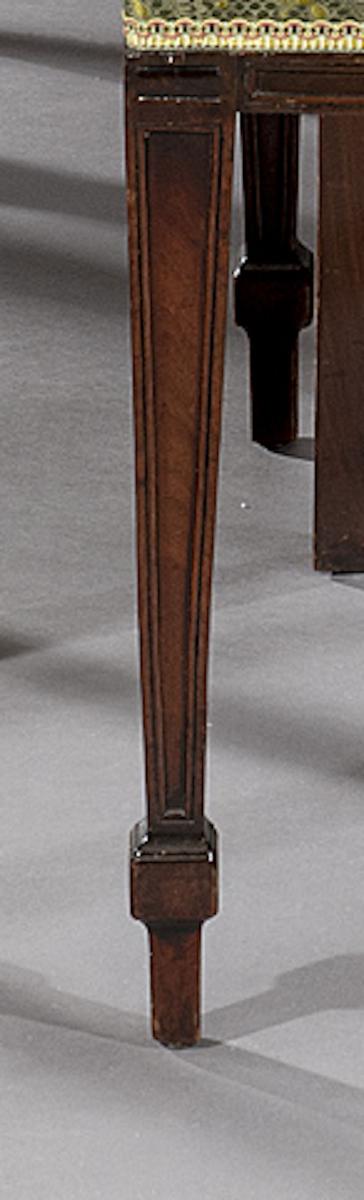 Fine Set of Eight George III Sheraton Period 18th Century Carved Mahogany Dining Chairs English 1790