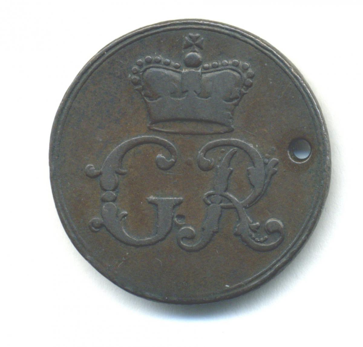 Chelsea, The King's Private Roads, bronze pass, 1731