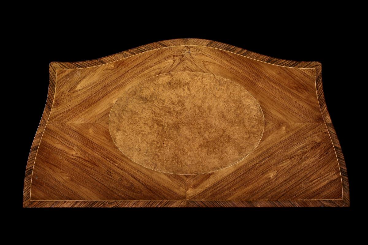 A George III Kingwood Ormolu Mounted Bombe Commode Attributed to John Cobb