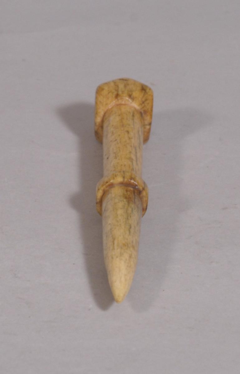 S/3414 Antique 19th Century Whale Bone Priming Iron