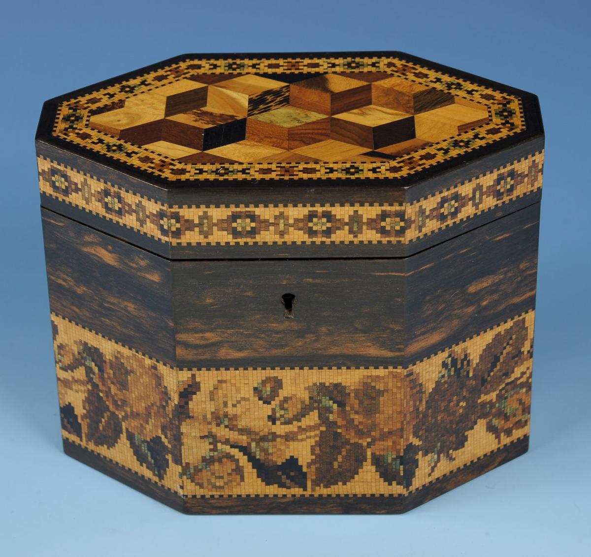 Tunbridge Ware Tea Caddy