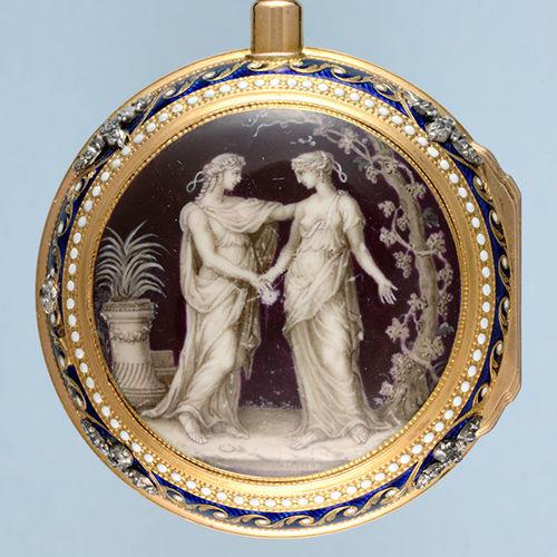 Gold and Enamel Quarter Repeater by Moser