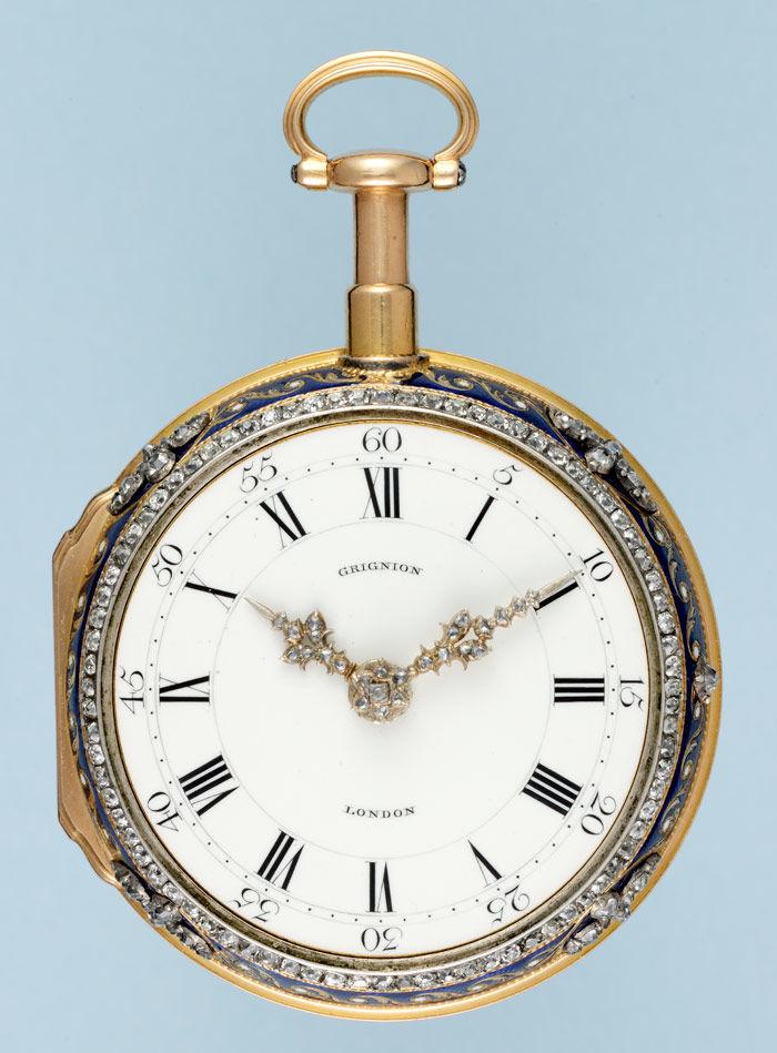 Gold and Enamel Quarter Repeater by Moser