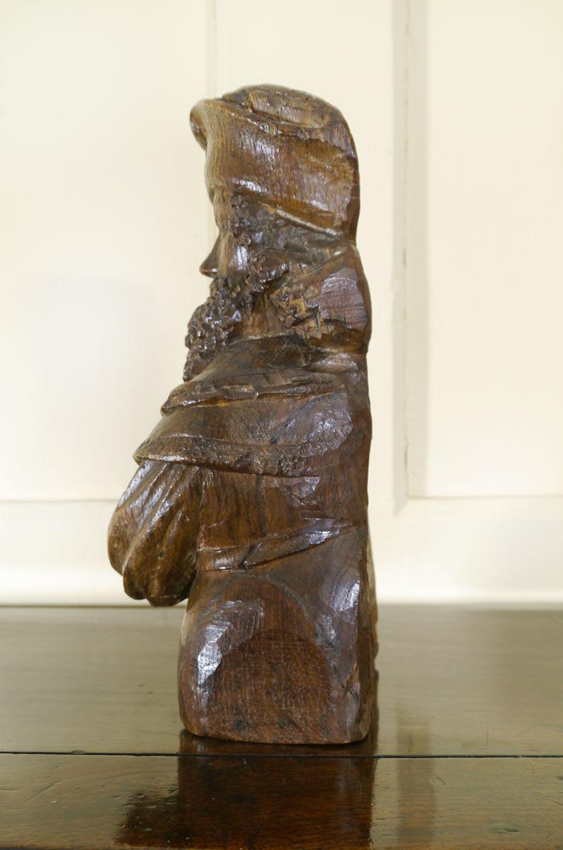 A Fine and Rare 16th Century Carved Oak Figure