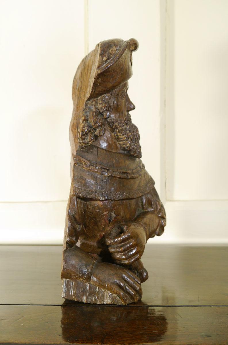 A Fine and Rare 16th Century Carved Oak Figure
