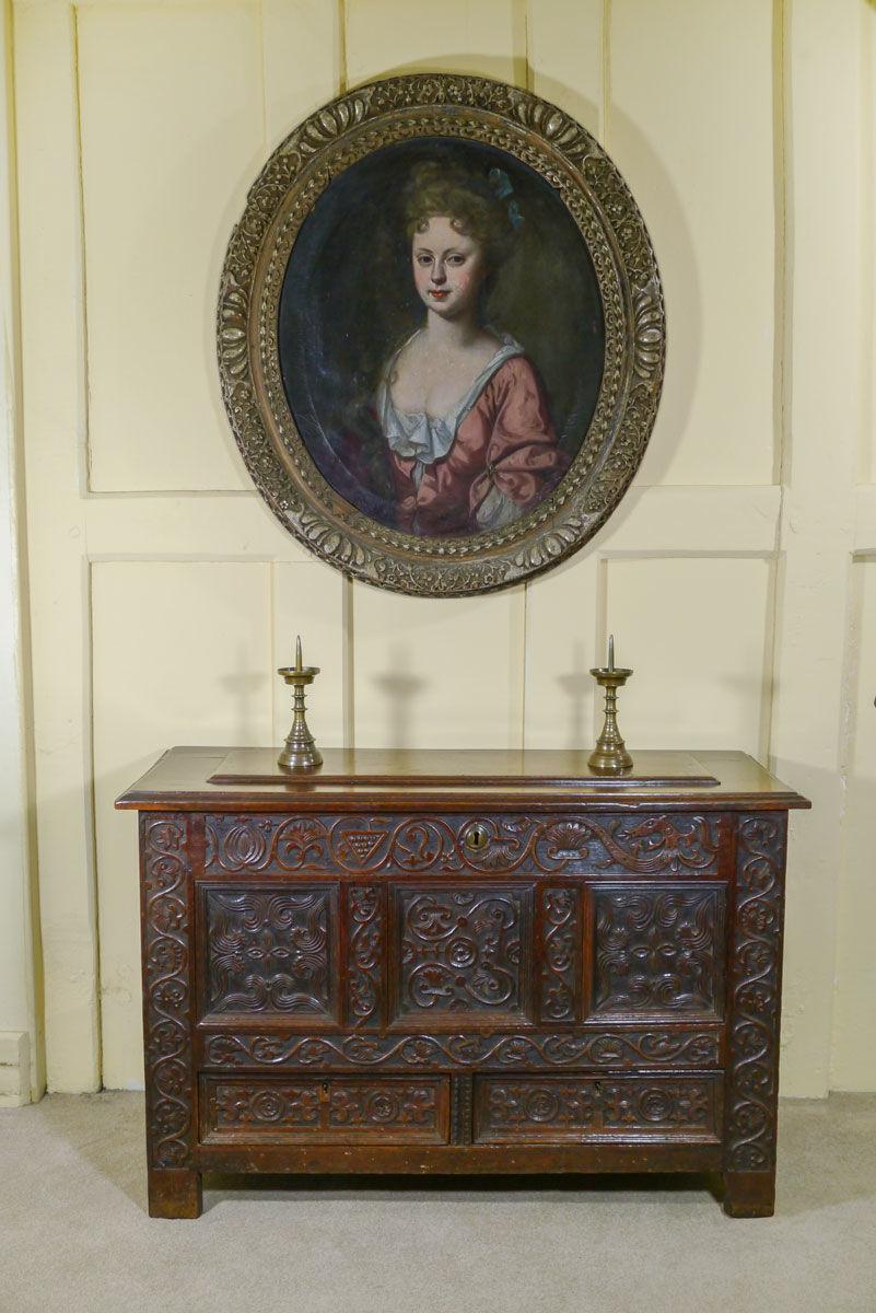 A Wonderful Small Cromwellian Oak Chest
