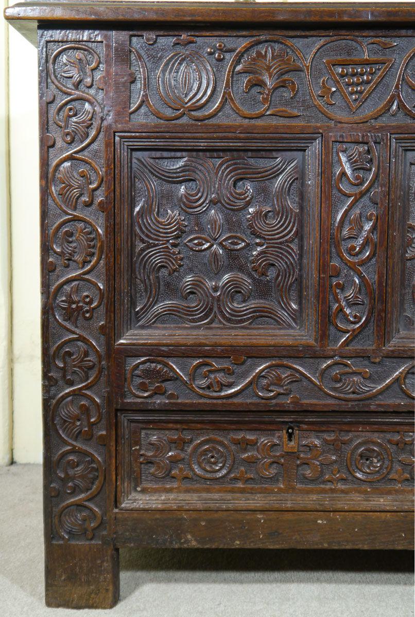 A Wonderful Small Cromwellian Oak Chest
