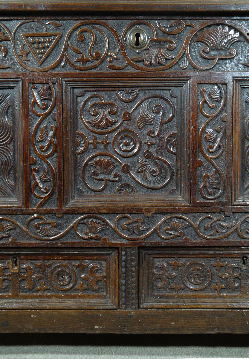 A Wonderful Small Cromwellian Oak Chest