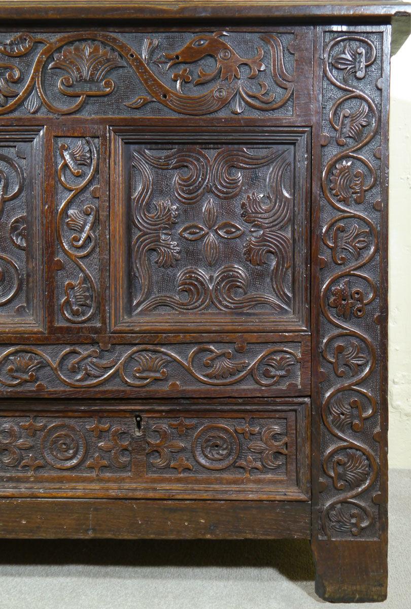 A Wonderful Small Cromwellian Oak Chest