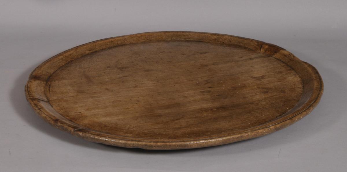 S/3455 Antique Treen 18th Century Beech Serving Dish