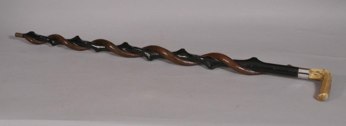 S/3463 Antique 19th Century Walking Stick