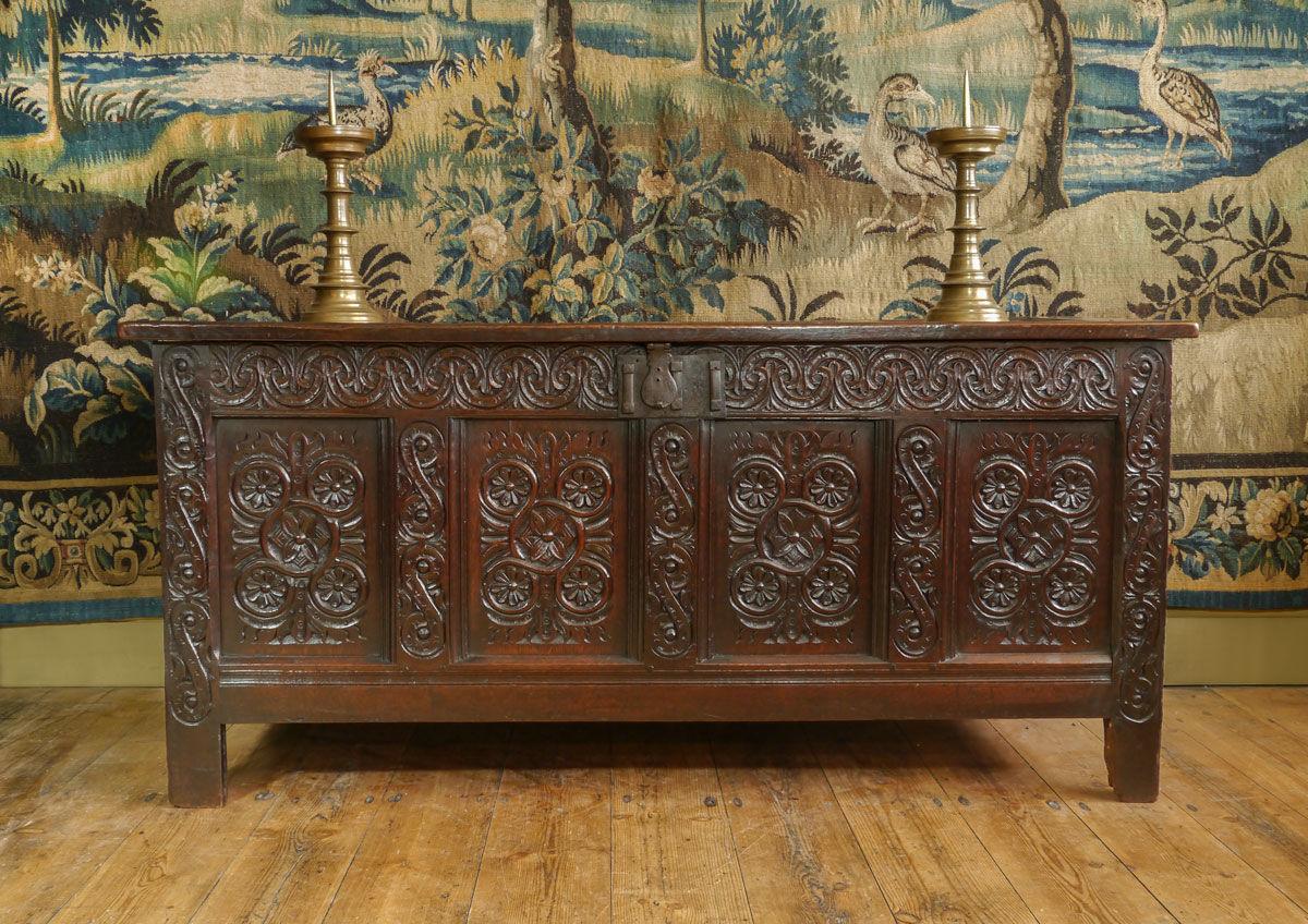 A Fine Charles I Oak Chest