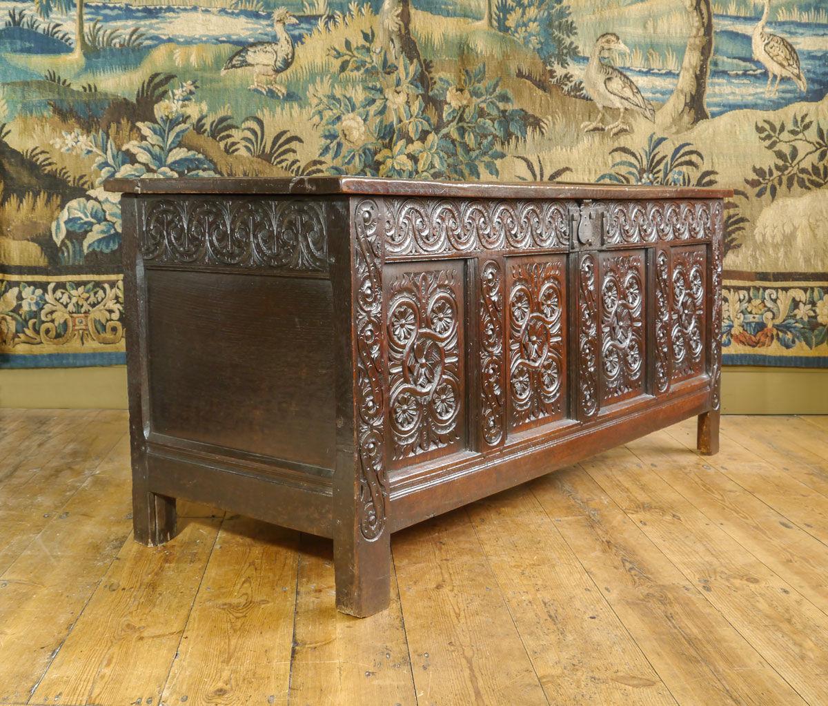 A Fine Charles I Oak Chest