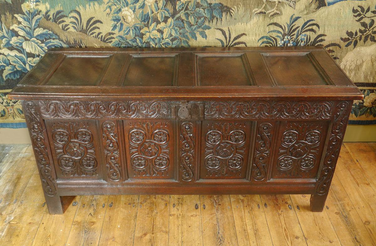 A Fine Charles I Oak Chest