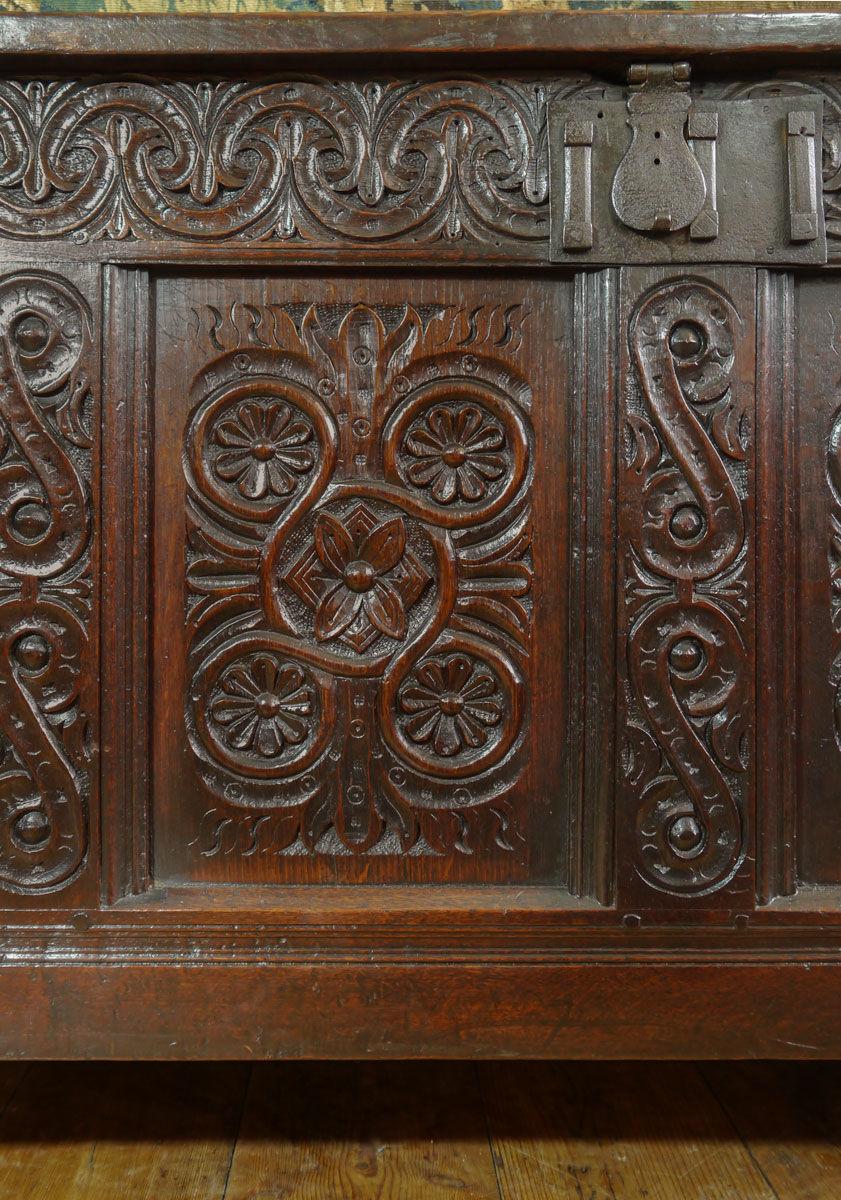 A Fine Charles I Oak Chest