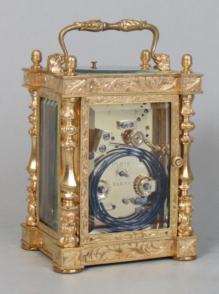 Drocourt Empire Style Carriage Clock rear