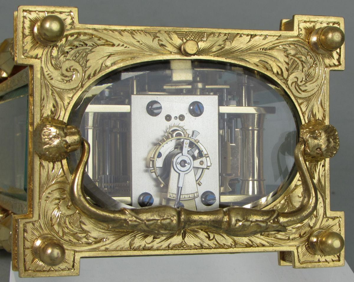 Drocourt Empire Style Carriage Clock escapement