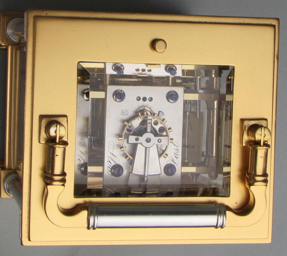 Delépine-Barrois striking carriage clock escapement