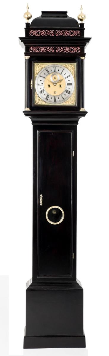 William Tomlinson Ebonised Longcase Clock full