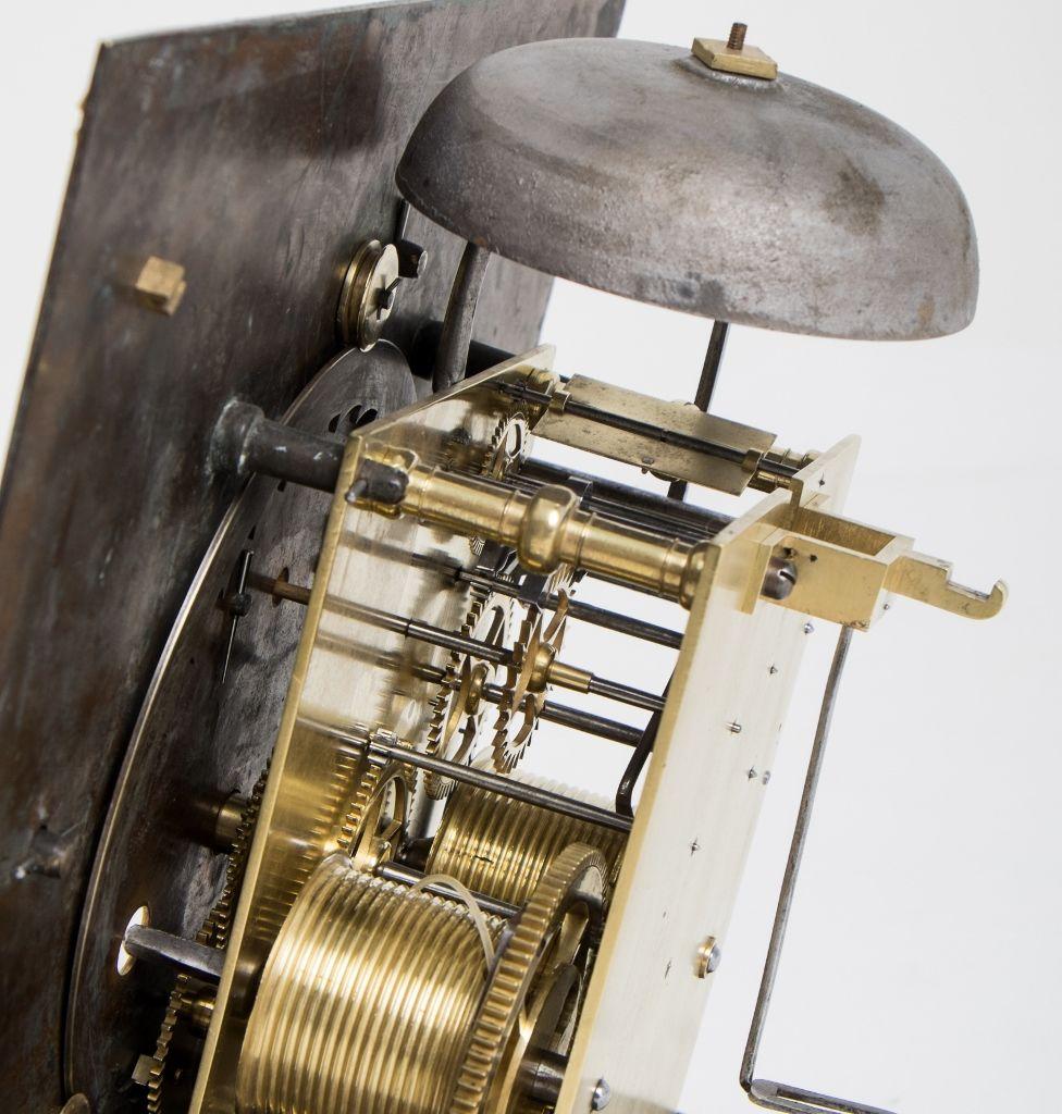 William Tomlinson Ebonised Longcase Clock movement 2