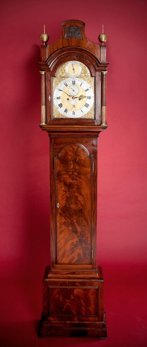 Thomas Battely London Mahognay Longcase Clock full